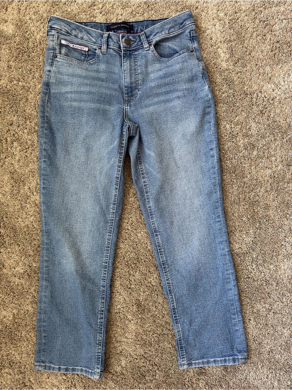 Vintage 90’s Y2K Tommy Hilfiger Women’s Straight Leg Light Blue Jeans